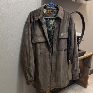 Legendary Whitetails Men's Brown Corduroy Shirt Jacket